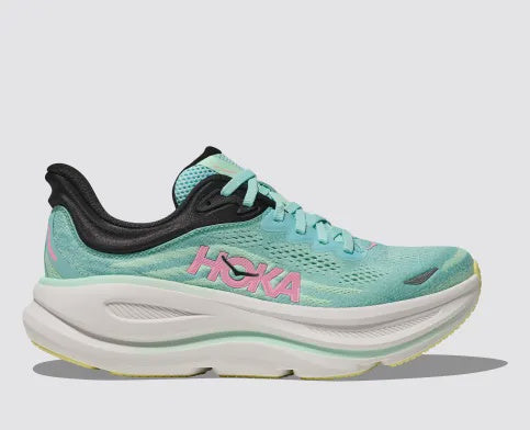 HOKA 1162012 WOMENS BONDI 9 BLUE SPARK/ MINT FLUORITE