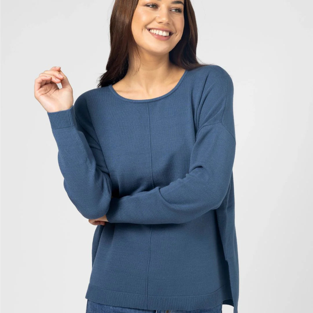 STELLA & GEMMA HALLE KNIT TOP PEACOCK