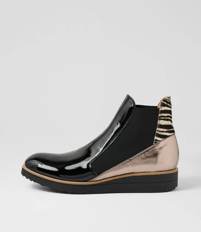TOP END OSIEL BLACK PATENT MULTI