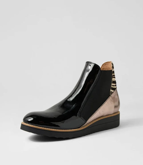 TOP END OSIEL BLACK PATENT MULTI