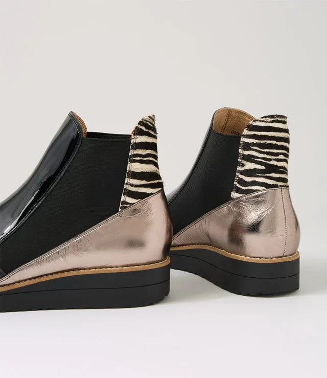 TOP END OSIEL BLACK PATENT MULTI