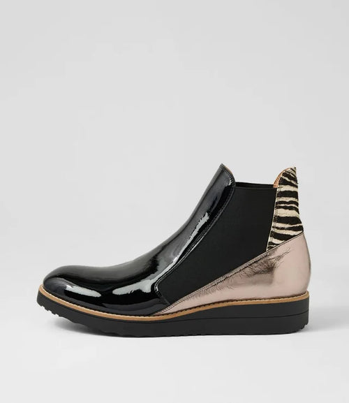 TOP END OSIEL BLACK PATENT MULTI