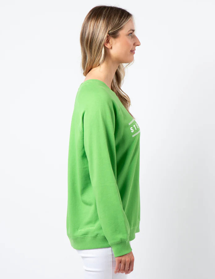 STELLA & GEMMA  CLASSIC SWEATER PEAR WITH S&G
