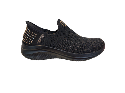 SKECHERS GLAM LIFE 188026 BLACK ROSE GOLD