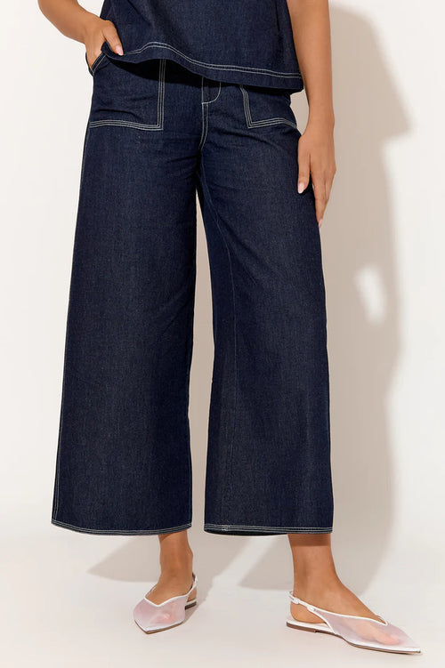 ADORNE AJD1622 EMMIE CONTRAST STITCH PANT DENIM