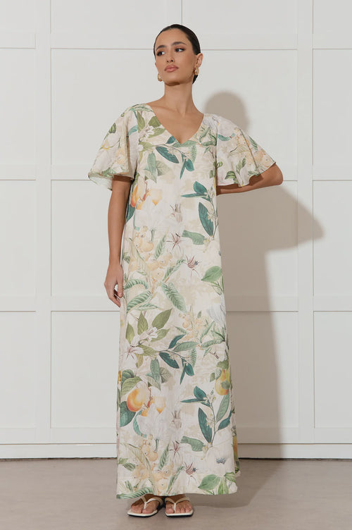 ADORNE AJD1626 THEO ADELAIDE PRINT MAXI DRESS