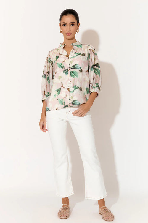 ADORNE AJD1634 LILIAN MAGNOLIA 3/4 SLEEVE SHIRT