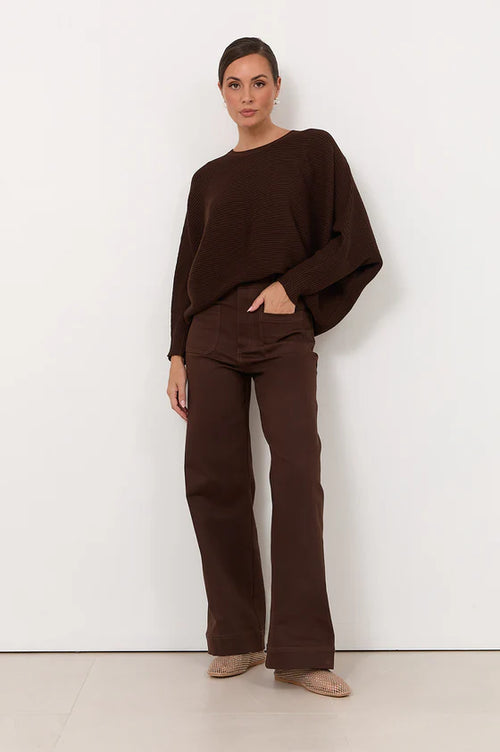 ADORNE PANT LUCY PATCH POCKET DENIM