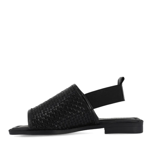 BRESLEY SNOB BLK WOVEN LEATHER