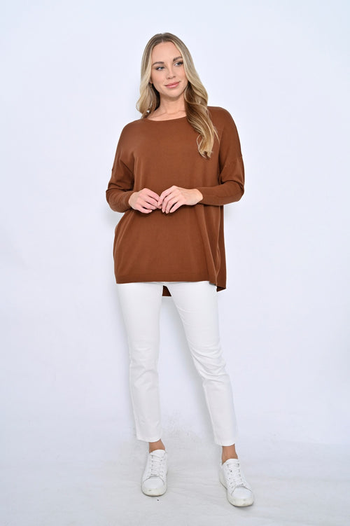 CALI & CO JUMPER CA132 CHOC