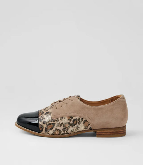 ZIERA TOBIN BLACK TAUPE & GOLD LEOPARD