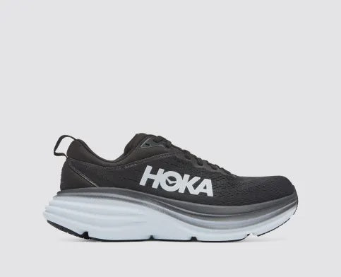 HOKA WOMEN BONDI 8 BLACK & WHITE